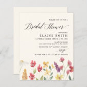 Papier Budget Boho Fleurs sauvages Enquêtes de douche nup (Devant / Derrière)