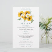 Papier Budget Boho Fleurs sauvages Sunflowers Mariage Men (Debout devant)