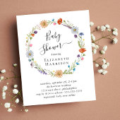 Papier Budget Boho Floral Baby shower Invitation