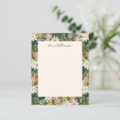 Papier Budget Boho Floral Baby shower vert Merci (Debout devant)