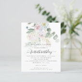 Papier Budget Boho Floral Eucalyptus 40e anniversaire Inv (Debout devant)