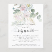 Papier Budget Boho Floral Eucalyptus Baby Sprinkle Invita (Devant)