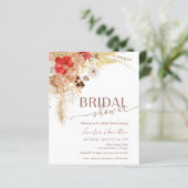 Papier Budget Boho Floral | Invitation de douche nuptiale (Debout devant)