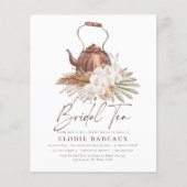 Papier Budget Boho Floral Pampas Grass Tea Fête des marié (Devant)