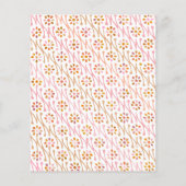 Papier Budget Boho Floral Rose rose Baby shower Invitatio (Dos)