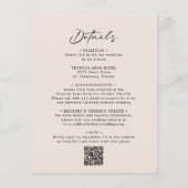 Papier Budget Boho Floral tout en un Mariage de calligrap (Dos)