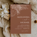 Papier Budget Boho Floral Wedding Invitations<br><div class="desc">Évoquez la beauté naturelle de l'extérieur avec notre budget Boho Floral Wedding Invitations avec Pampas Grass. Ces invitations sont conçues pour les couples qui veulent insuffler une touche d'élégance rustique à leur mariage tout en maîtrisant leur budget. L'illustration délicate Pampas Grass ajoute un élément fantaisiste et organique, créant une atmosphère...</div>
