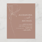 Papier Budget Boho Floral Wedding Invitations (Devant)