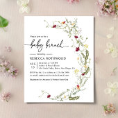 Papier Budget Boho Florals Baby Brunch Shower Invitation
