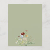 Papier Budget Boho Florals Baby shower Invitation (Dos)