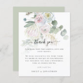 Papier Budget Boho Florals Eucalyptus Mariage Merci (Devant / Derrière)