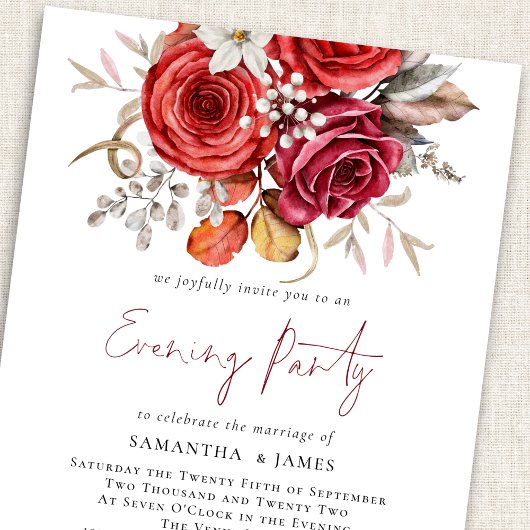 Papier Budget Boho Florals QR Code Mariage Soirée