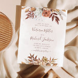 Papier Budget Boho Flowers Mariage de automne Enregistrer<br><div class="desc">Budget de style boho moderne Sauvegardez les cartes de date avec des fleurs d'aquarelle et des feuilles de chute dans les tons terreux comme rouille brun,  orange brûlé et terre cuite. Un choix parfait pour les mariages d'automne.</div>