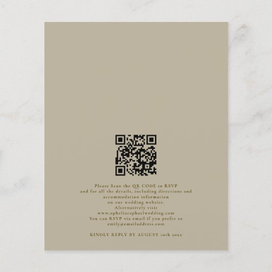 Papier Budget Boho Folio et vin Mariage bohème (Dos)