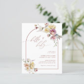 Papier Budget Boho Garden Rose Baby shower Invitation (Debout devant)