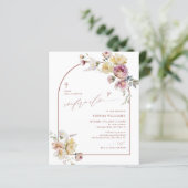 Papier Budget Boho Garden Rose Confirmation Invitation (Debout devant)