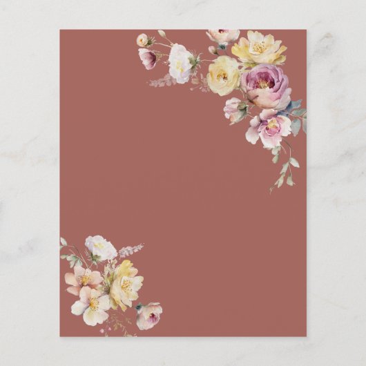 Papier Budget Boho Garden Rose Confirmation Invitation (Dos)