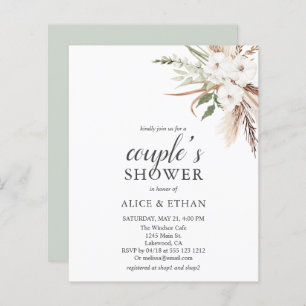 Papier Budget Boho Green Pampa Grass Couples Douche