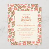 Papier Budget Boho les années 70 Fleurs rose Fête des mar (Devant / Derrière)