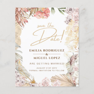 Papier BUDGET BOHO Mariage Inviter téléchargement numériq