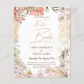 Papier BUDGET BOHO Mariage Inviter téléchargement numériq (Devant)