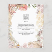 Papier BUDGET BOHO Mariage Inviter téléchargement numériq (Dos)
