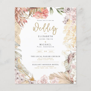 Papier BUDGET BOHO Mariage Inviter téléchargement numériq