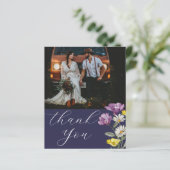 Papier Budget Boho Merci Fleurs sauvages & Photo (Debout devant)