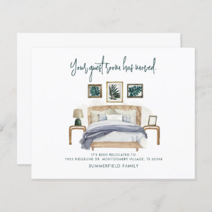 Papier Budget Boho Nous avons déménagé Faire-part de démé