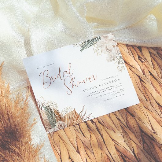 Papier Budget Boho Orchid & Pampas Grass Fête des mariées