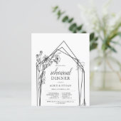 Papier Budget Boho Orchids Dîner de répétition géométriqu (Debout devant)