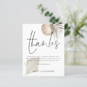 Papier BUDGET Boho Pampas Citation Mariage 3 Photo Merci (Debout devant)