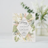 Papier BUDGET Boho Pampas Faire-part de mariage de gazon (Debout devant)