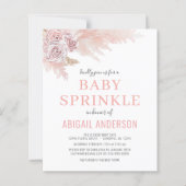 Papier Budget Boho Pampas Grass Baby Sprinkle Invitation (Devant)