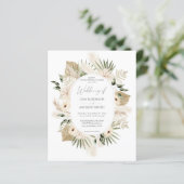 Papier Budget Boho Pampas Grass & Beige Floral Mariage (Debout devant)