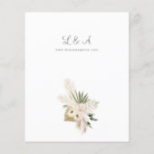 Papier Budget Boho Pampas Grass & Beige Floral Mariage (Dos)