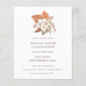 Papier Budget Boho pampas Grass Desert Faire-part de mari (Devant)