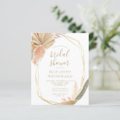 Papier Budget Boho Pampas Grass nuptiale de douche Invita (Debout devant)