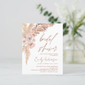 Papier Budget Boho Pampas Grass nuptiale de douche Invita (Debout devant)