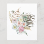 Papier Budget Boho Pampas Green Baby shower Floral (Dos)