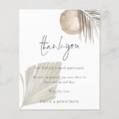 Papier Budget Boho Pampas Photo Mariage Merci (Devant)