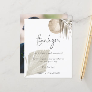 Papier Budget Boho Pampas Photo Mariage Merci