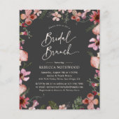 Papier Budget Boho Peach Grey Bridal Brunch Invitation (Devant)