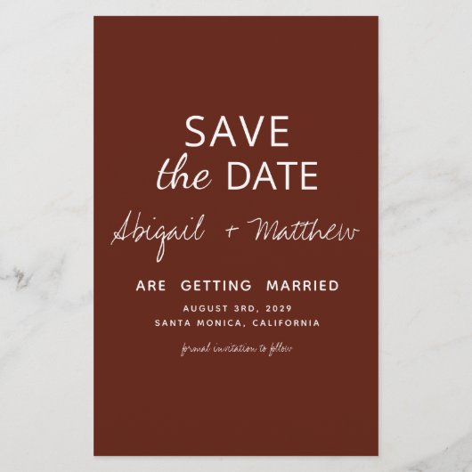 Papier Budget Boho Photo Arch Enregistrer La Date Invitat (Dos)