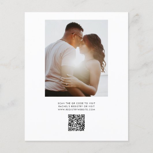 Papier Budget Boho Photo QR Code Fête des mariées (Dos)