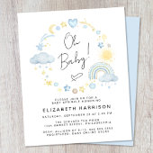 Papier Budget Boho Rainbow Baby Boy Sprinkle Invitation