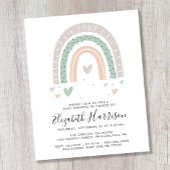 Papier Budget Boho Rainbow Baby Sprinkle Invitation