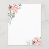 Papier Budget Boho rose Floral Bridal Shower Invitation (Dos)
