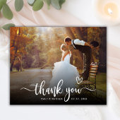 Papier Budget Boho Script Coeur 2 Mariage photo Merci