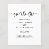 Papier Budget Boho Script Photo Collage Enregistrer La Da (Dos)